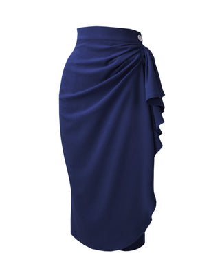 40s Waterfall Skirt - Navy