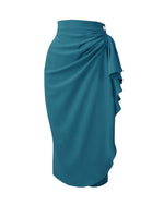 1940s Waterfall Skirt in Pacific