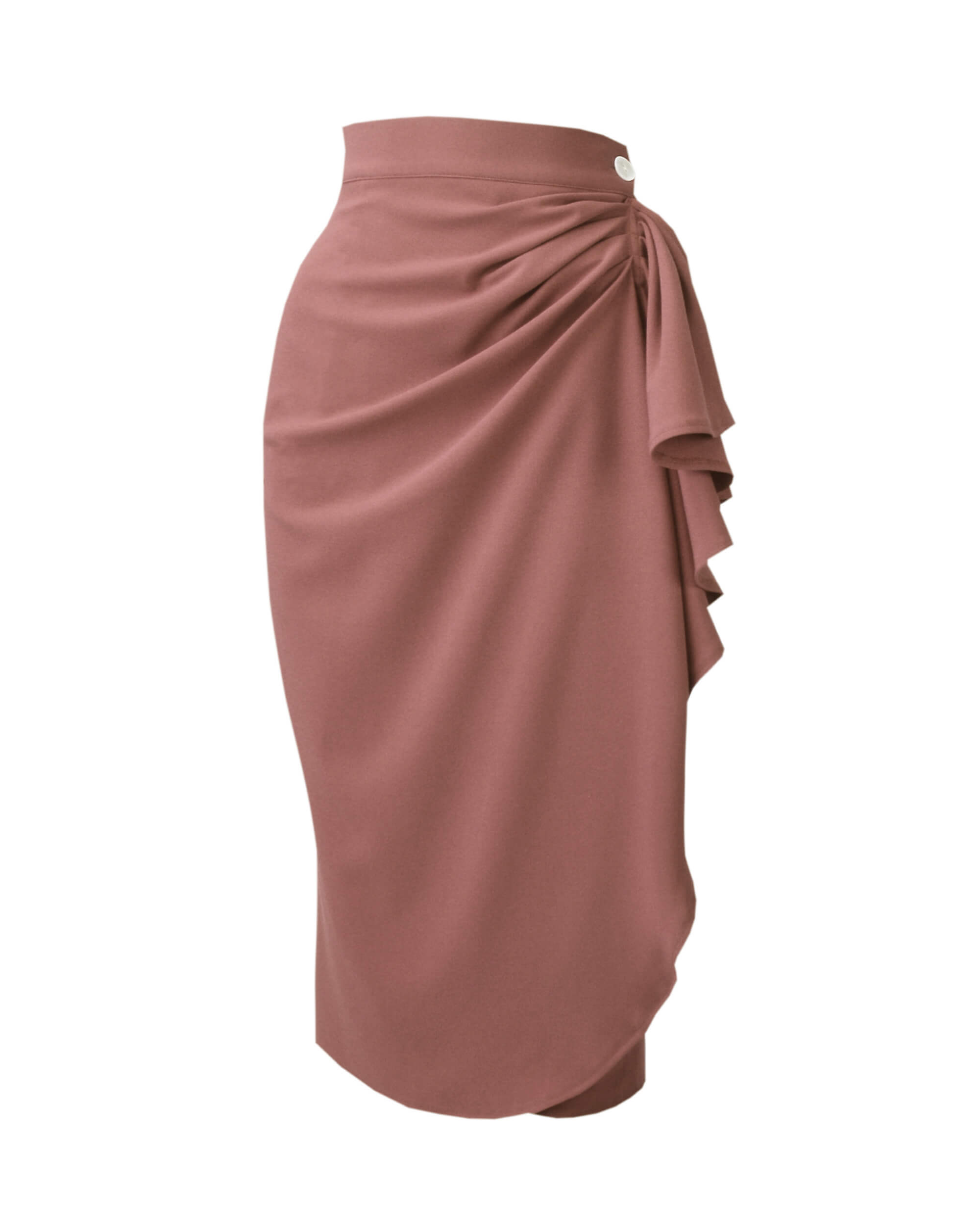 40s Waterfall Skirt - Warm Taupe