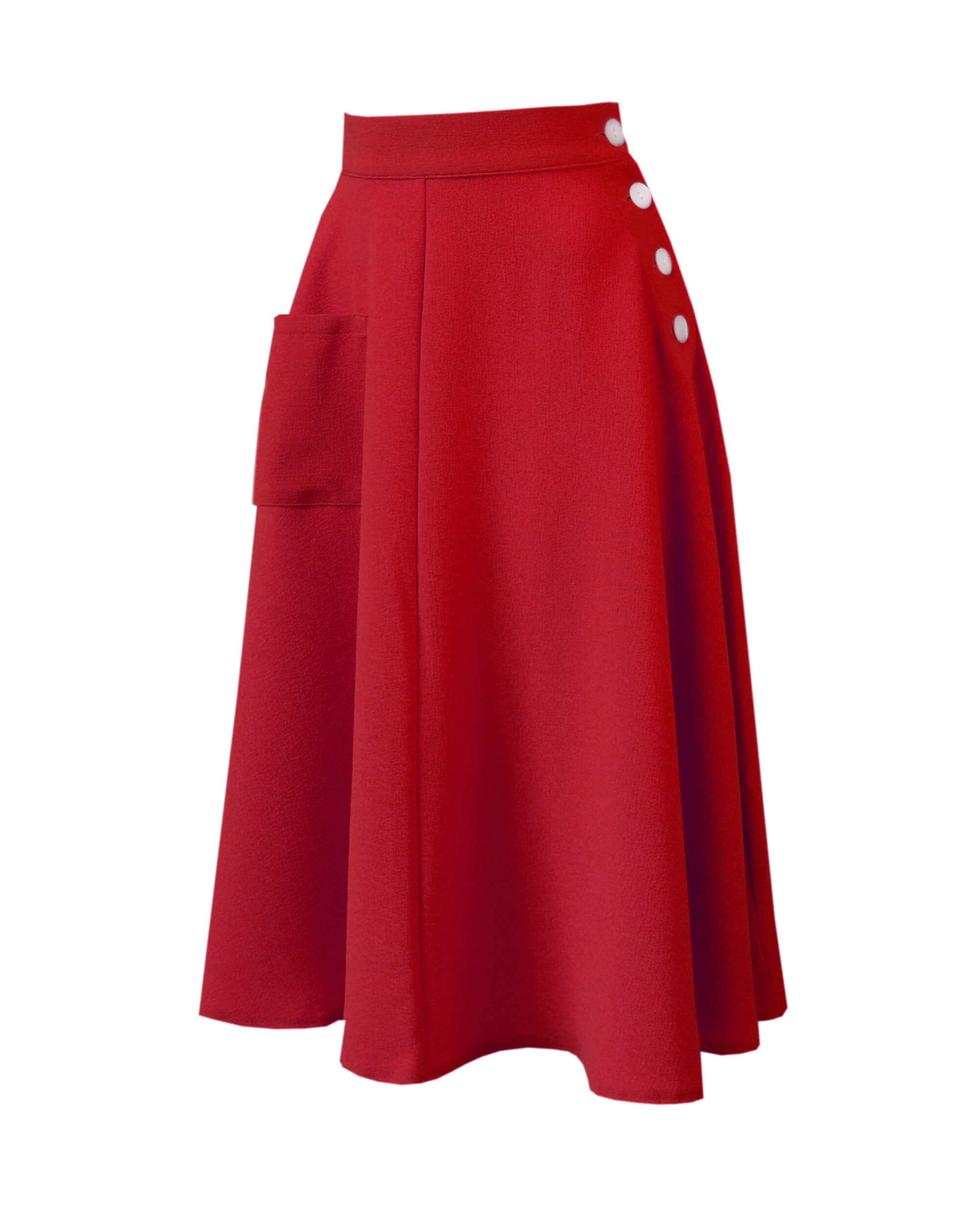 40s Whirlaway Skirt - Red
