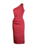 Norma Wiggle Dress in Wine Red