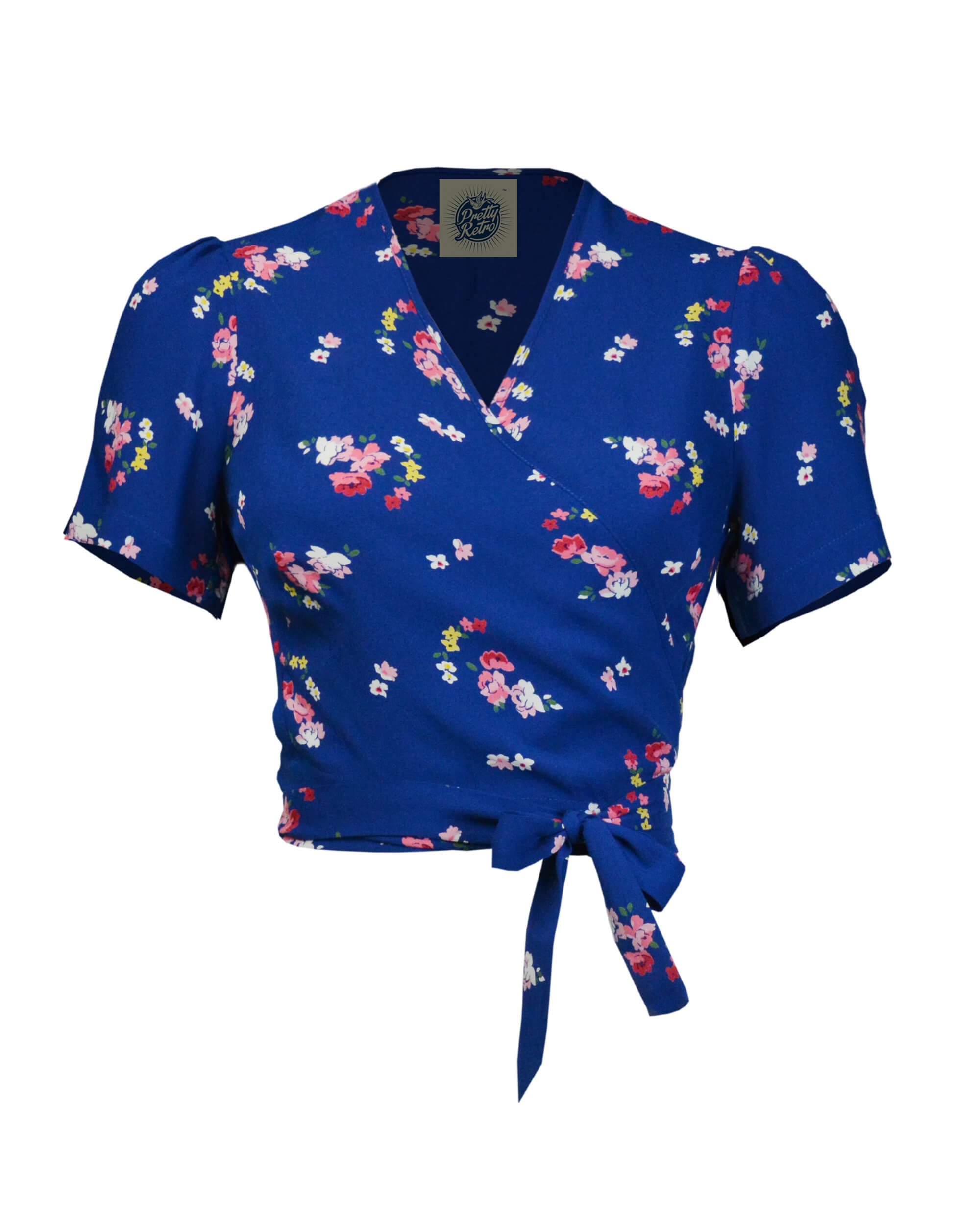 Pretty Pinup Wrap Top - Vintage Floral