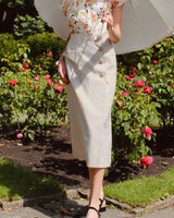 1930s Voyage Wrap Skirt - Ecru